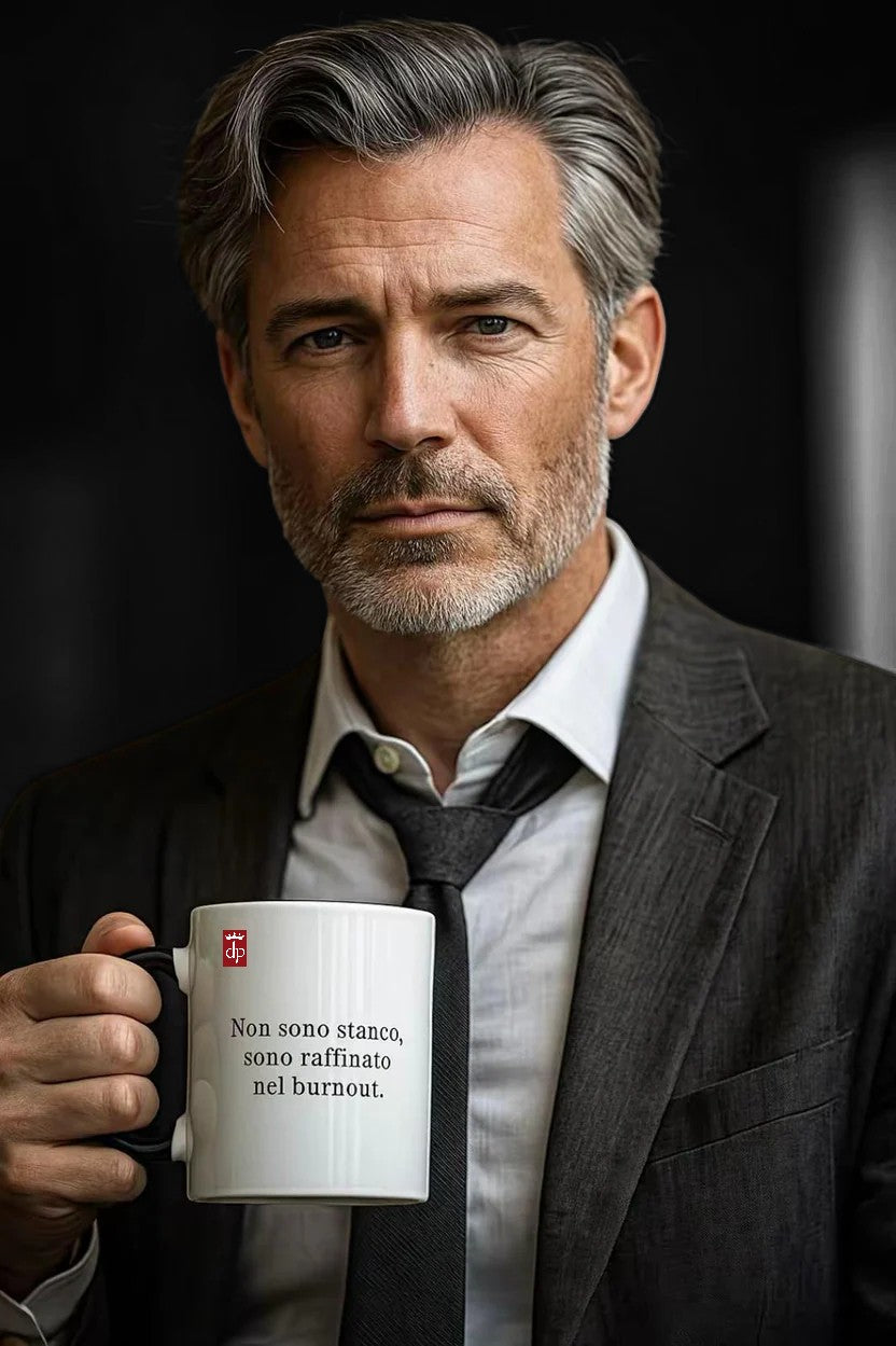 Tazza “Non sono stanco, sono raffinato nel burnout.” | Collezione Poveri ma con Stile – dp